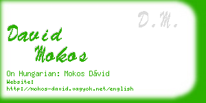 david mokos business card